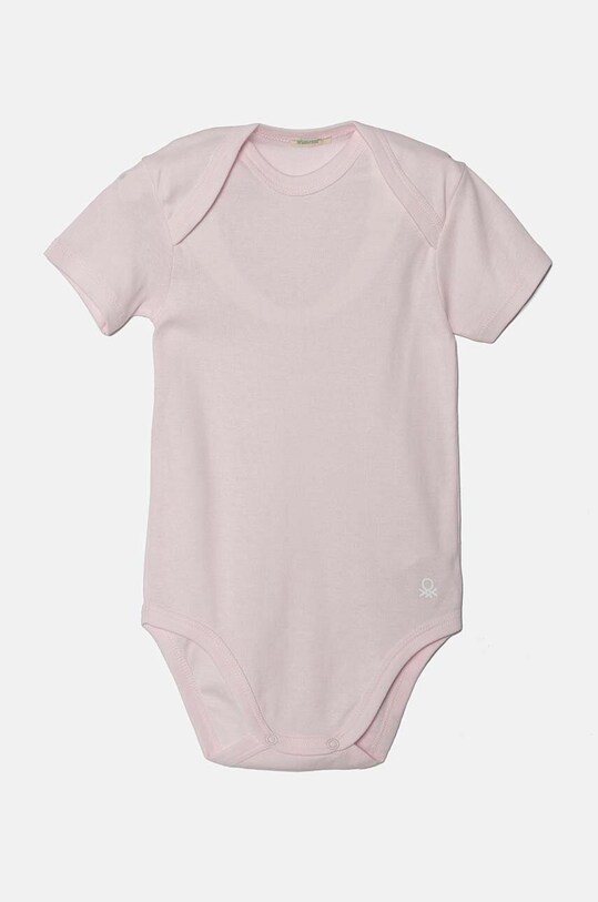 Детское боди из хлопка United Colors of Benetton 3 шт 3GI70B079.G.W.Repropose розовый AW24
