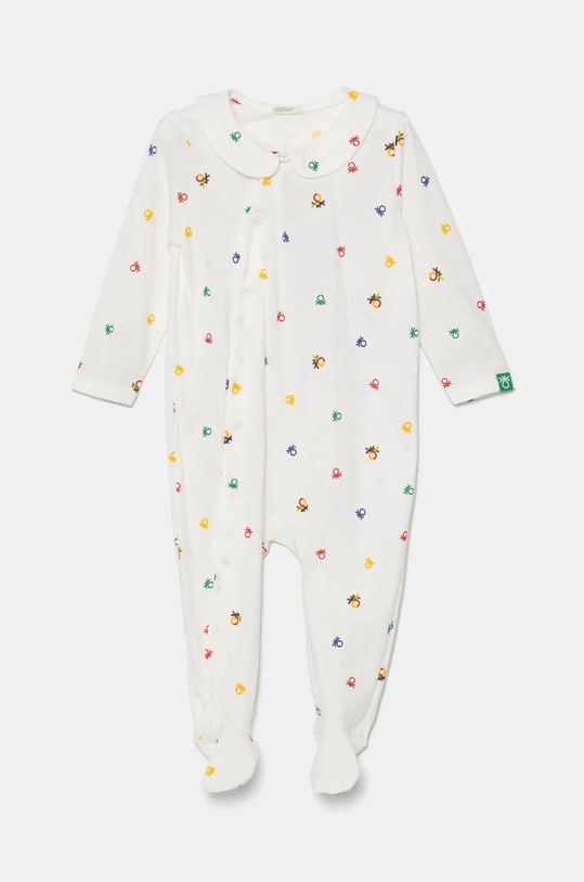 Bavlnené dupačky pre bábätká United Colors of Benetton Pre bábätká biela 3MR70T01W.W.Seasonal