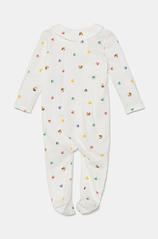 Bavlnené dupačky pre bábätká United Colors of Benetton 3MR70T01W.W.Seasonal biela AW24