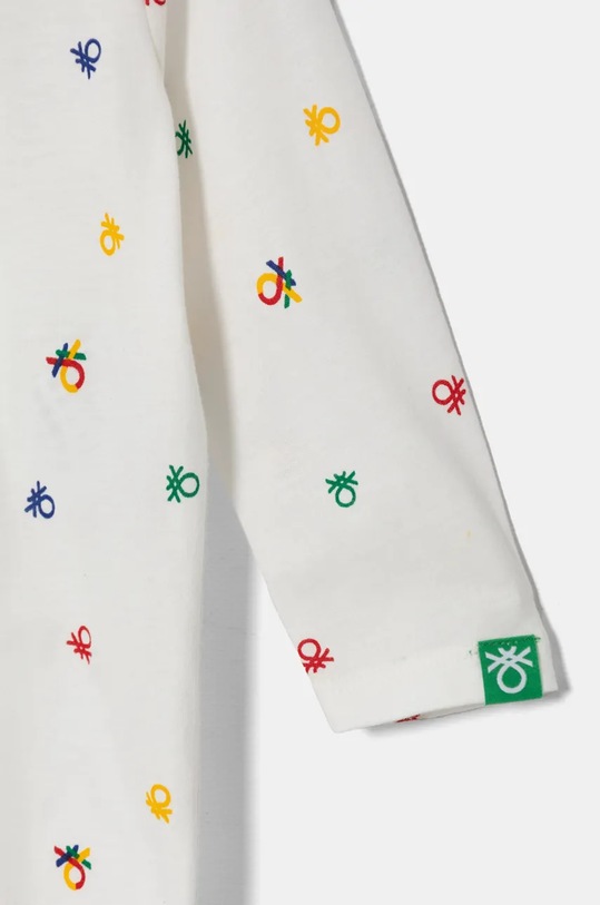 Dievča Bavlnené dupačky pre bábätká United Colors of Benetton 3MR70T01W.W.Seasonal biela