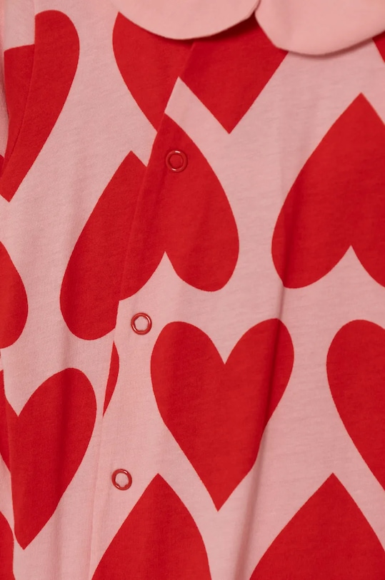 DÍVKA Kojenecké bavlněné dupačky United Colors of Benetton 3MR70T01W.W.Seasonal růžová