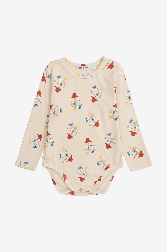 Kojenecké body Bobo Choses Magic Flute 224AB002 béžová AW24
