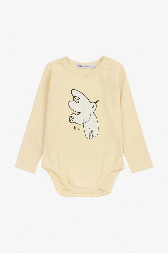 Bobo Choses body bebe Freedom Bird 224AB004 galben AW24