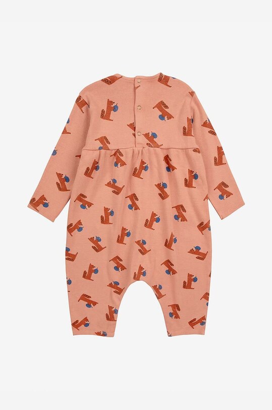 Bobo Choses rampers niemowlęcy Hungry Squirrel 224AB073 pomarańczowy AW24