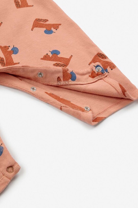 Bobo Choses rampers niemowlęcy Hungry Squirrel pomarańczowy 224AB073
