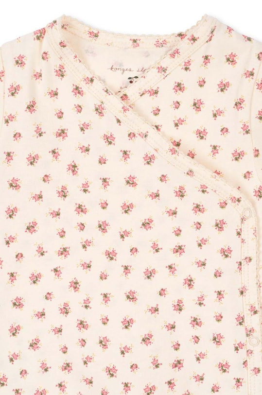 Chłopiec Konges Sløjd rampers niemowlęcy BASIC NEWBORN ONESIE GOTS KS101415 beżowy