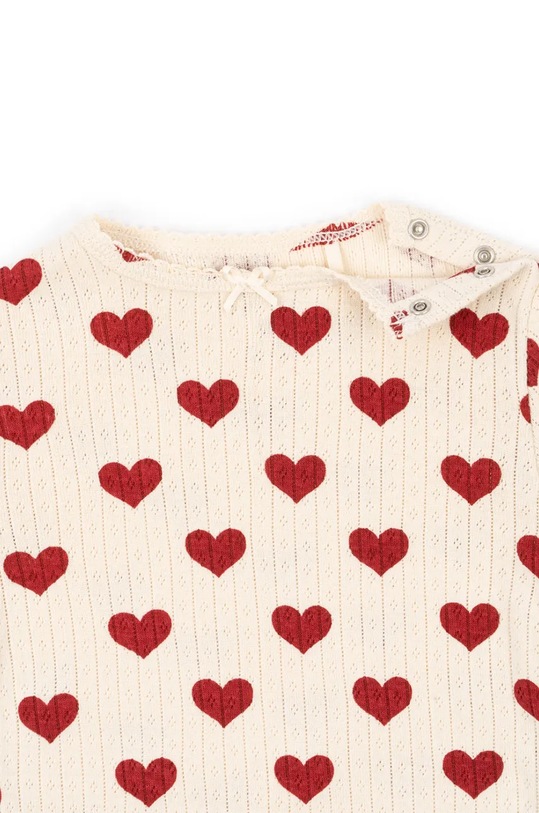 Chłopiec Konges Sløjd body bawełniane niemowlęce MINNIE BODY GOTS KS101606 beżowy