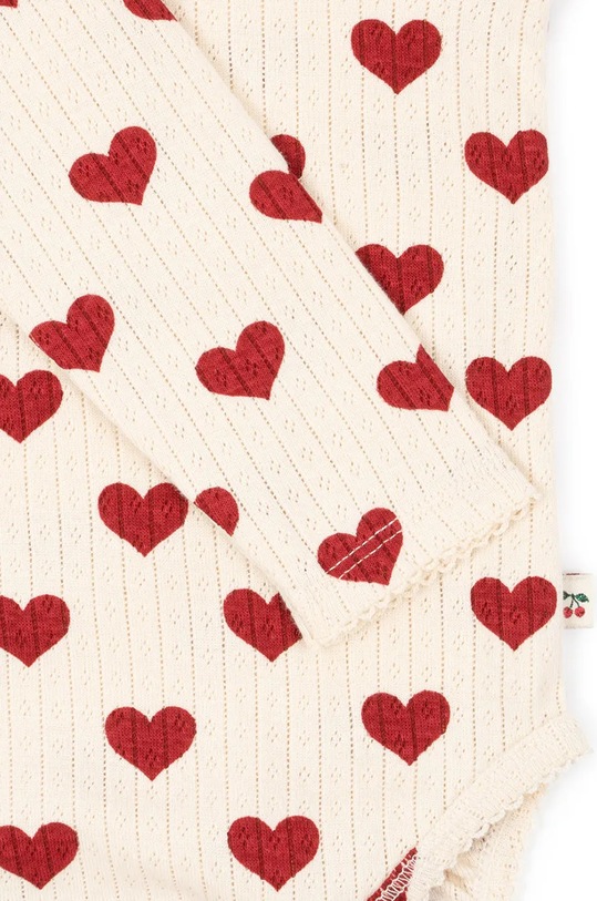 Konges Sløjd body bawełniane niemowlęce MINNIE BODY GOTS KS101606 beżowy