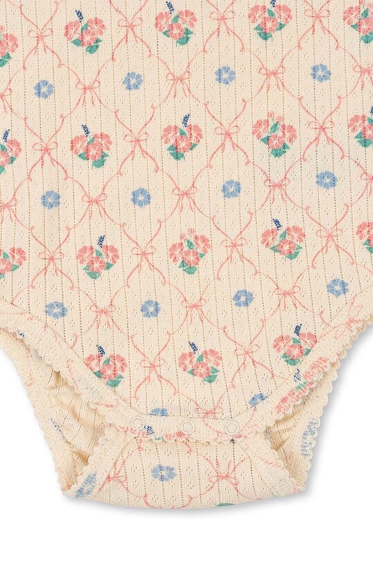 Bavlněné kojenecké body Konges Sløjd MINNIE BODY GOTS KS101606 béžová