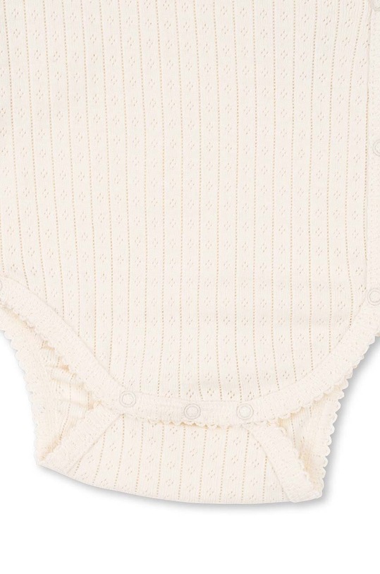 Konges Sløjd body bawełniane niemowlęce MINNIE NEWBORN BODY GOTS KS101609 biały