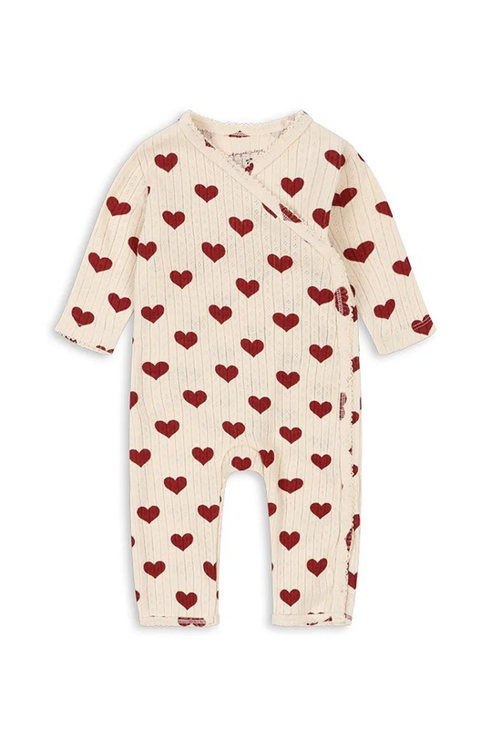 Bavlnené dupačky pre bábätká Konges Sløjd MINNIE NEWBORN ONESIE GOTS Pre bábätká béžová KS101610