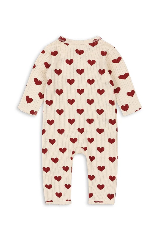 Bavlnené dupačky pre bábätká Konges Sløjd MINNIE NEWBORN ONESIE GOTS KS101610 béžová AW24