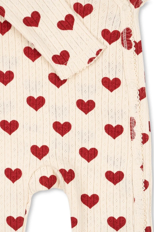 Bavlnené dupačky pre bábätká Konges Sløjd MINNIE NEWBORN ONESIE GOTS béžová KS101610