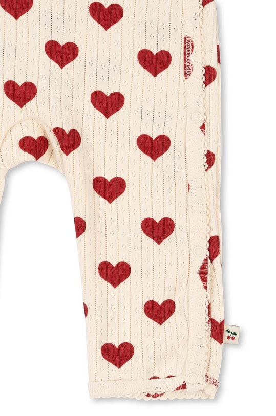 Bavlnené dupačky pre bábätká Konges Sløjd MINNIE NEWBORN ONESIE GOTS KS101610 béžová