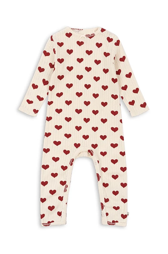 Детские хлопковые ползунки Konges Sløjd MINNIE ONESIE GOTS Для младенцев бежевый KS101611