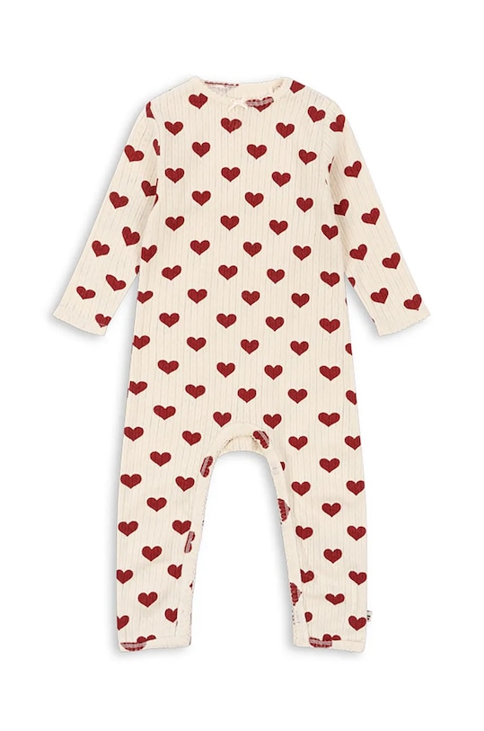 Konges Sløjd śpioszki bawełniane niemowlęce MINNIE ONESIE GOTS Produkt niemowlęcy beżowy KS101611