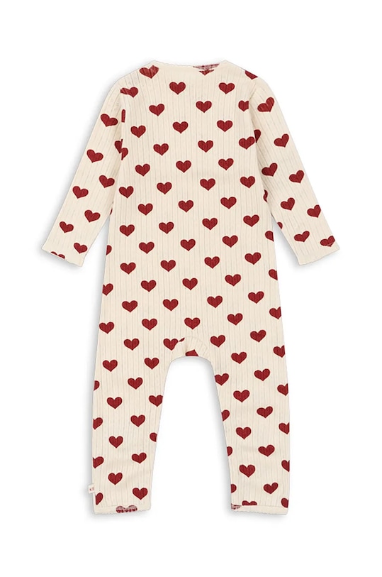 Konges Sløjd śpioszki bawełniane niemowlęce MINNIE ONESIE GOTS KS101611 beżowy AW24