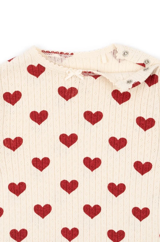 Chłopiec Konges Sløjd śpioszki bawełniane niemowlęce MINNIE ONESIE GOTS KS101611 beżowy