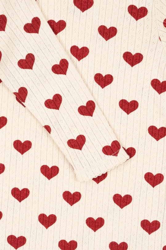 Konges Sløjd śpioszki bawełniane niemowlęce MINNIE ONESIE GOTS beżowy KS101611