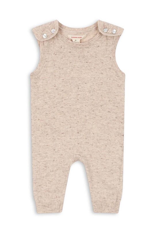 Вовняний ромпер для немовлят Konges Sløjd MINO KNIT SPENCER KS101617 бежевий AW24