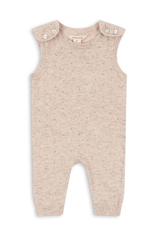 Vlnený detský overal Konges Sløjd MINO KNIT SPENCER KS101617 béžová AW24