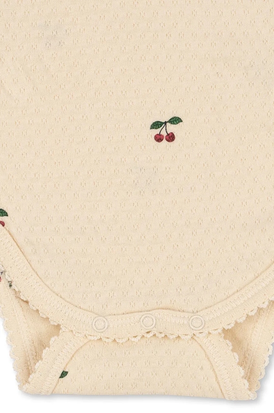 Βαμβακερά φορμάκια για μωρά Konges Sløjd SUI NEWBORN FRILL BODY GOTS μπεζ KS101699