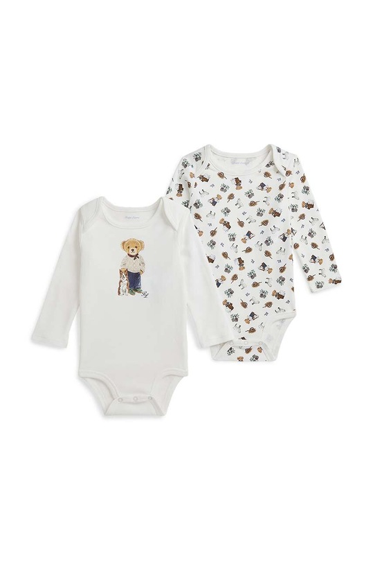 Βαμβακερά φορμάκια για μωρά Polo Ralph Lauren 2-pack 2-pack λευκό 320952866001