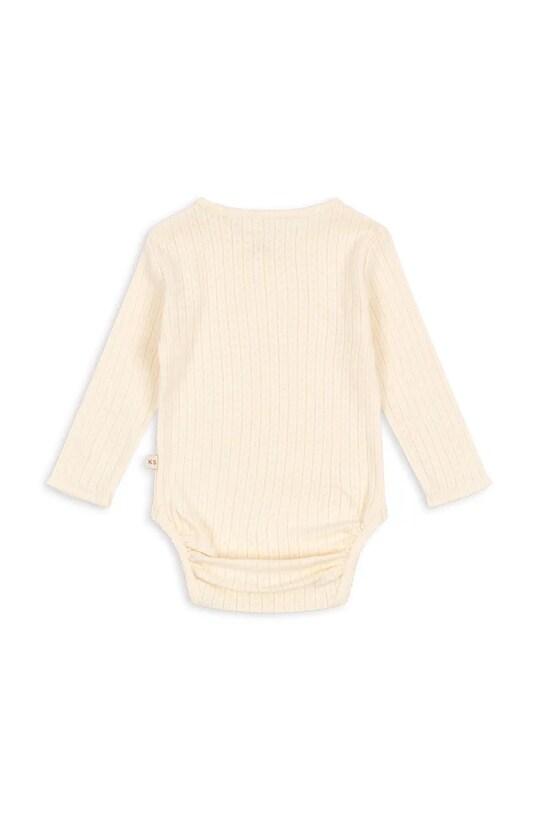 Βαμβακερά φορμάκια για μωρά Konges Sløjd MINNIE BODY GOTS KS102051 μπεζ AW24