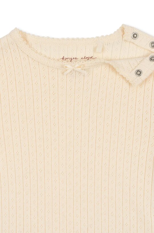 Κοριτσίστικα Βαμβακερά φορμάκια για μωρά Konges Sløjd MINNIE BODY GOTS KS102051 μπεζ