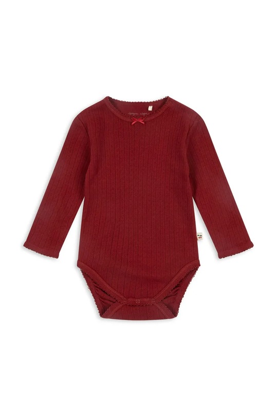 Konges Sløjd body bawełniane niemowlęce MINNIE BODY GOTS Produkt niemowlęcy czerwony KS102051