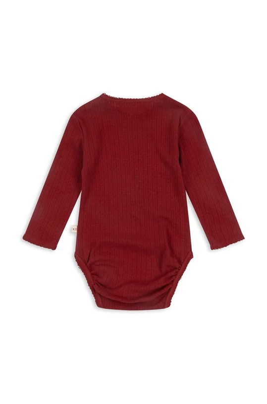 Konges Sløjd body bawełniane niemowlęce MINNIE BODY GOTS KS102051 czerwony AW24