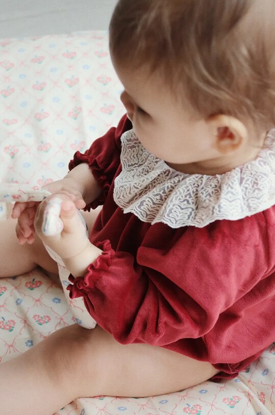 Konges Sløjd body bebe VENOLA ROMPER GRS Produs pentru bebe rosu KS102137