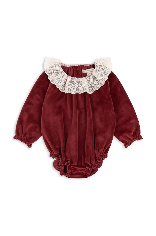 Konges Sløjd body bebe VENOLA ROMPER GRS KS102137 rosu AW25