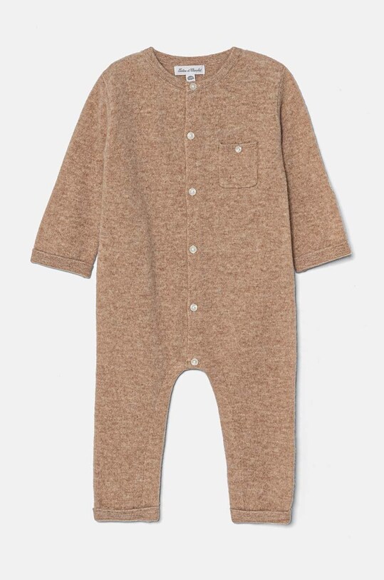 Tartine et Chocolat salopeta de lana pentru bebelusi TZ32050.80.86 maro AW24
