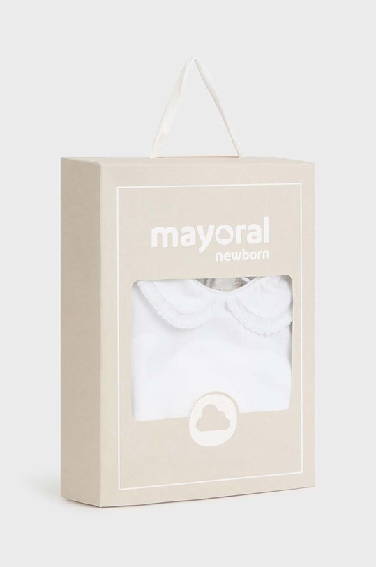 Băieți Mayoral Newborn body din bumbac pentru bebelusi 2701.2P.Newborn.9BYH alb