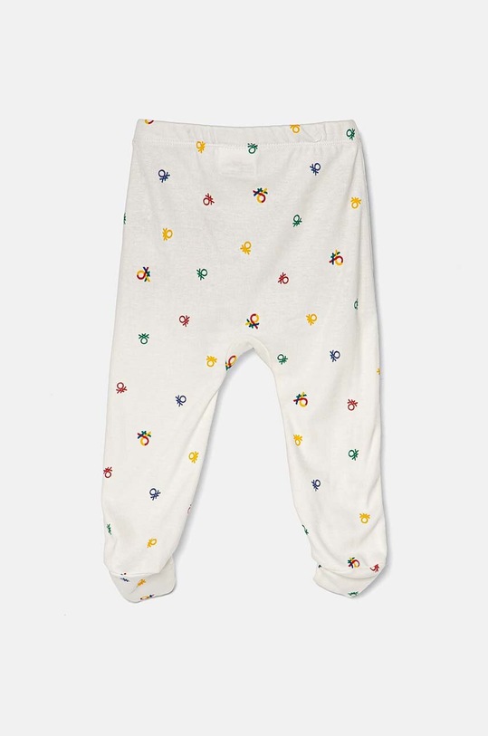 United Colors of Benetton salopete din bumbac pentru bebeluși 2-pack alb 3FMG0F008.W.Seasonal