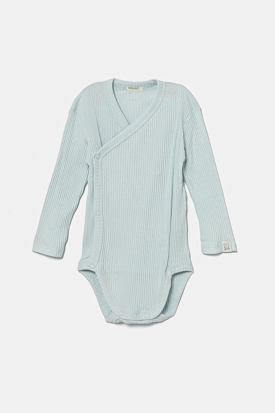 Dječaci Pamučni bodi za bebe United Colors of Benetton 2-pack 3FMG0B00Q.W.Seasonal tirkizna