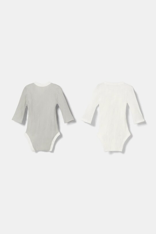 United Colors of Benetton body din bumbac pentru bebelusi 2-pack 3FMG0B00Q.W.Seasonal gri AW24