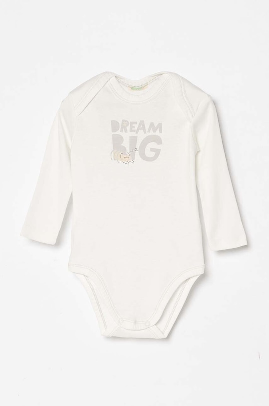 CHLAPEC Bavlněné kojenecké body United Colors of Benetton 2-pack 3GI70B00R.W.Seasonal bílá