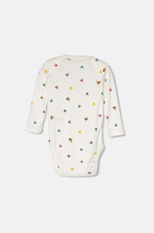 United Colors of Benetton body di cotone neonato/a pacco da 2 3GI70B00R.W.Seasonal bianco