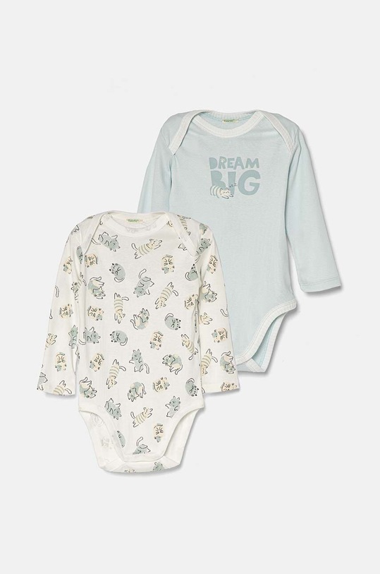Pamučni bodi za bebe United Colors of Benetton 2-pack Proizvod za bebe plava 3GI70B00R.W.Seasonal