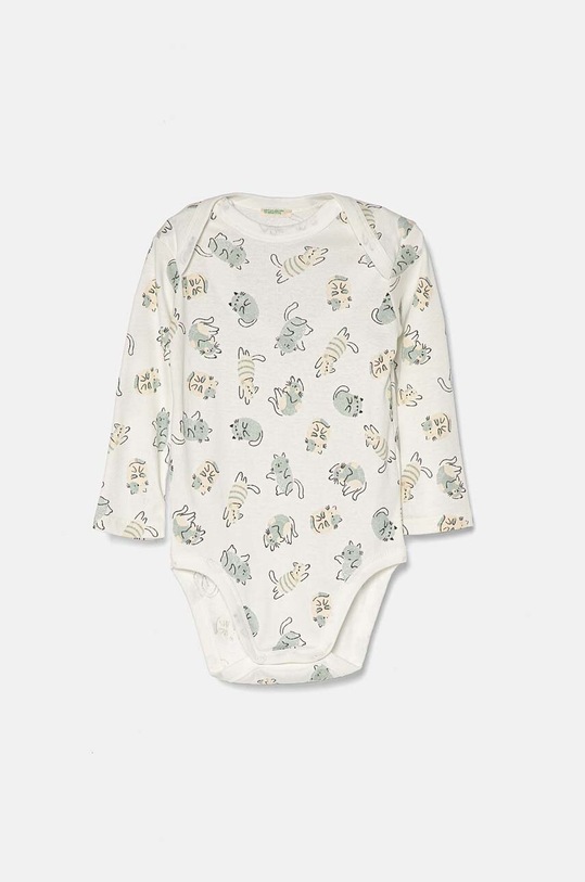 Pamučni bodi za bebe United Colors of Benetton 2-pack 3GI70B00R.W.Seasonal plava AW24