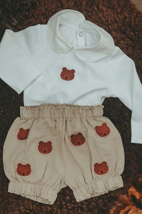 Donsje body din bumbac pentru bebelusi Davo Bodysuit Bear 3030101.