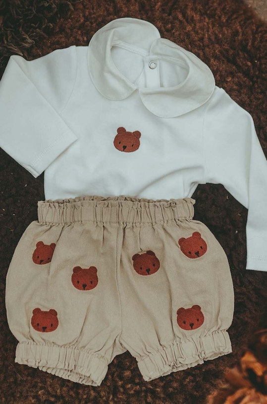 Дитяче бавовняне боді Donsje Davo Bodysuit Bear 3030101.