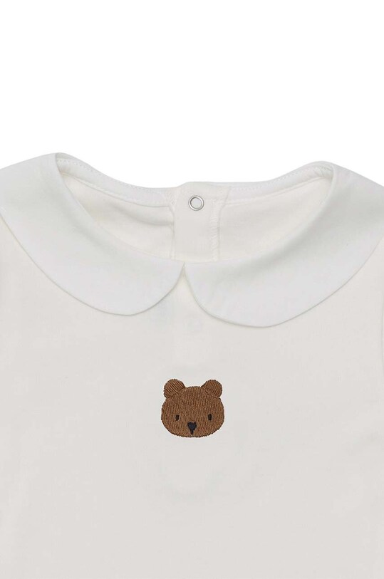 Donsje body din bumbac pentru bebelusi Davo Bodysuit Bear alb 3030101.