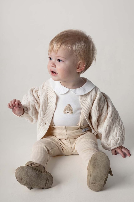 Donsje body bawełniane niemowlęce Davo Bodysuit Poodle Produkt niemowlęcy biały 3030106.