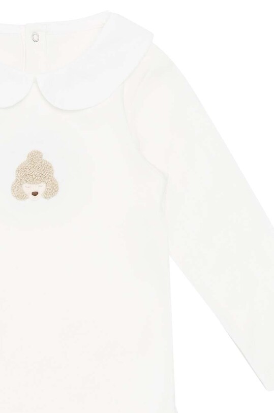 Дитяче бавовняне боді Donsje Davo Bodysuit Poodle білий 3030106.