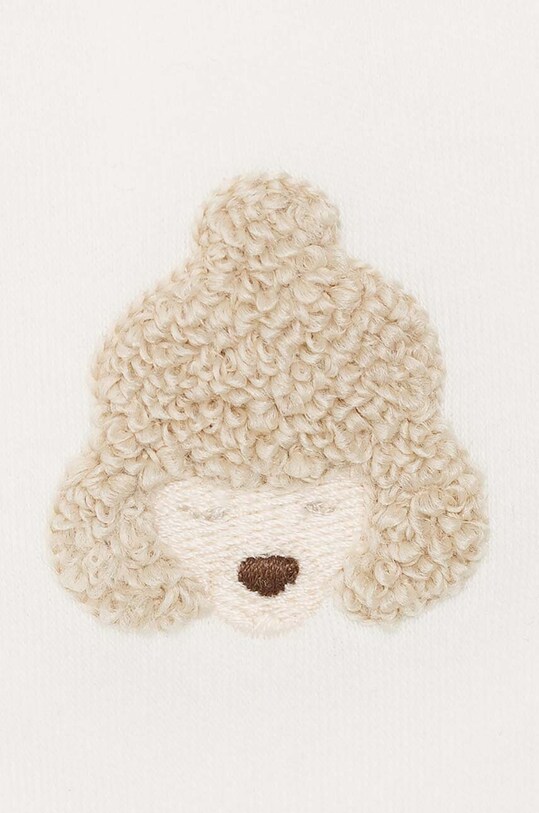 Дитяче бавовняне боді Donsje Davo Bodysuit Poodle 3030106. білий