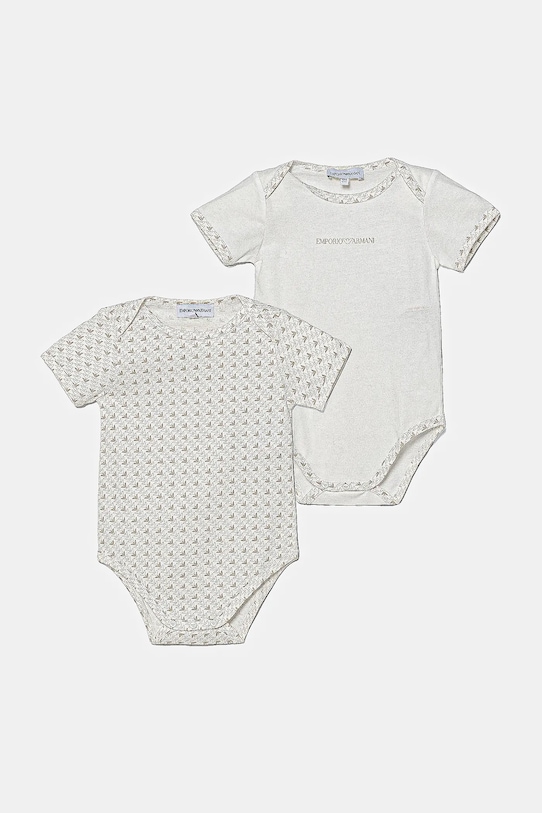 Bavlněné kojenecké body Emporio Armani 2-pack 2-pack béžová EY000010.AF10913