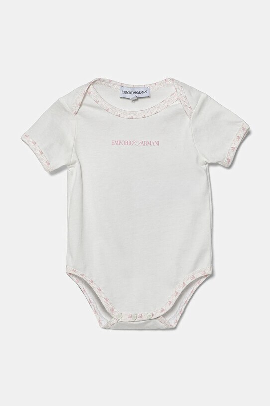 Bombažen body za dojenčka Emporio Armani 2-pack EY000010.AF10913 roza SS25